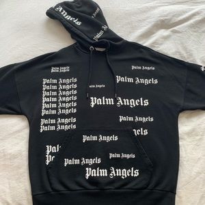 NWOT Palm Angels Black Ultra Logo All Over Hoodie